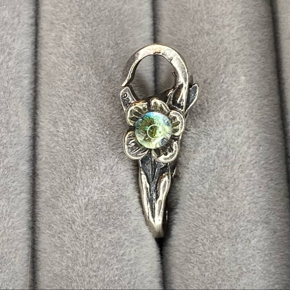 Trollbeads Lock with double dichroic flower